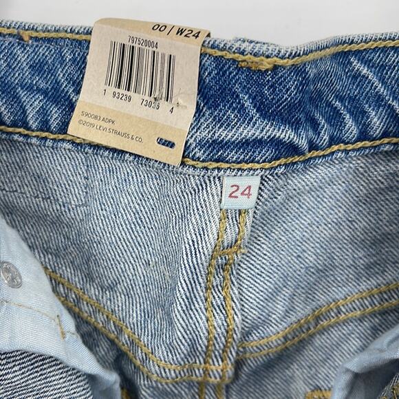 Levi’s High Rise Deconstructed Skirt Blue Women’s Size 24 NWT - Picture 5 of 6